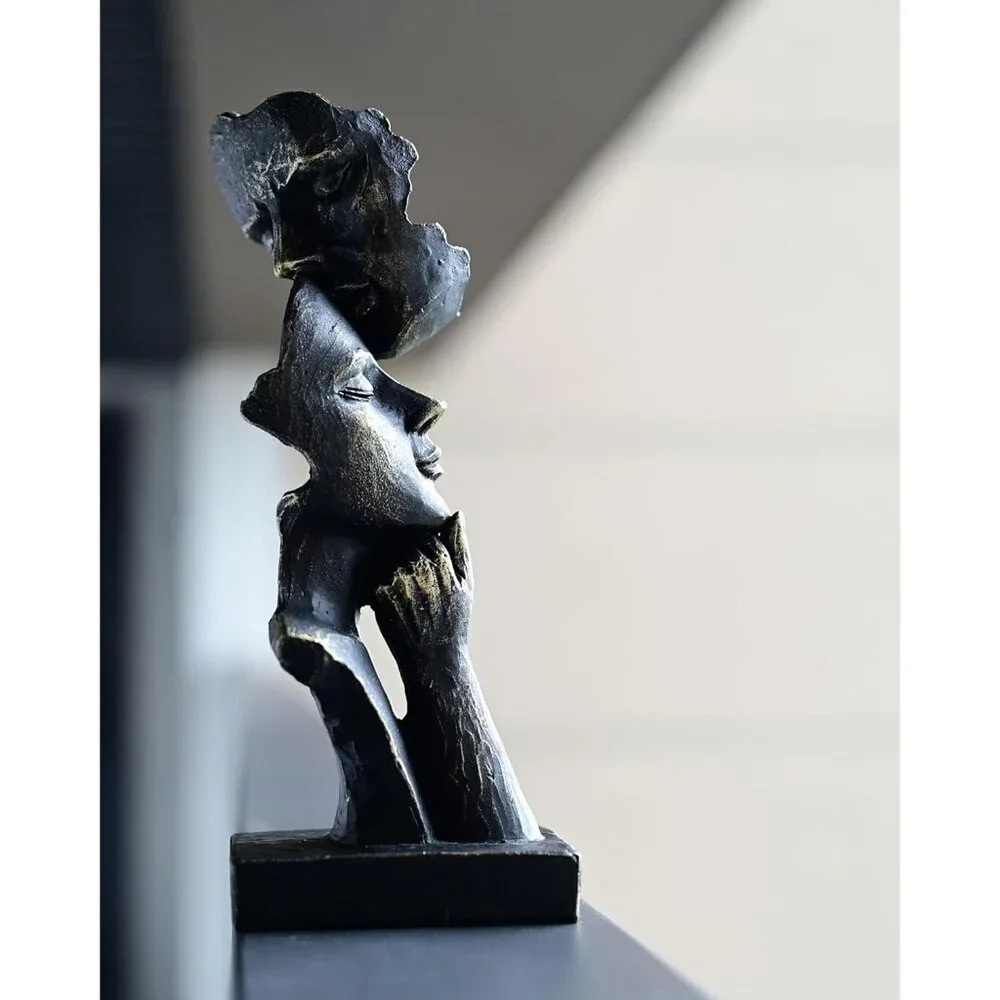 Abstract Love Statues for Anniversary Valentine’s Gifts Handcrafted Couple